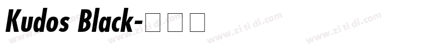 Kudos Black字体转换
